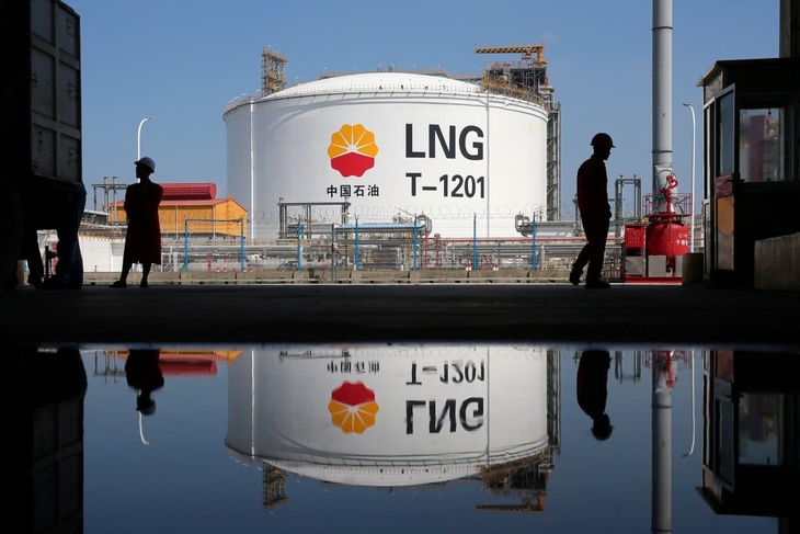Kho chứa LNG tại Giang To - Ảnh Reuters